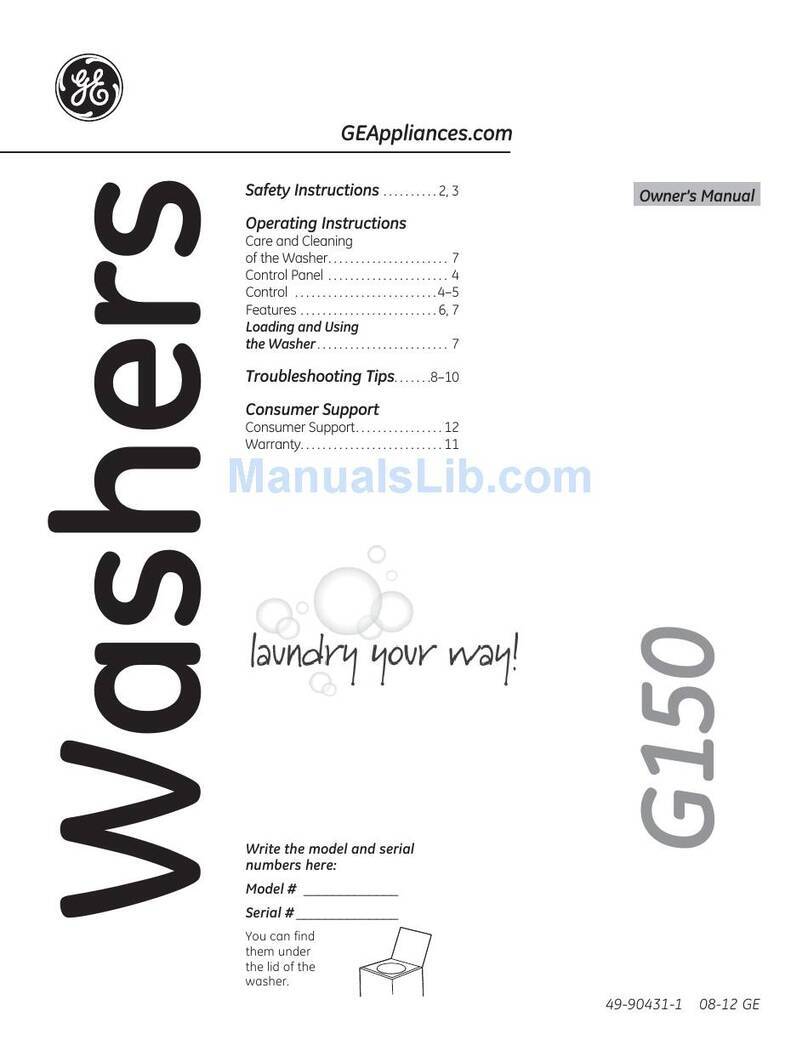 GE GTWN5550DWW User manual