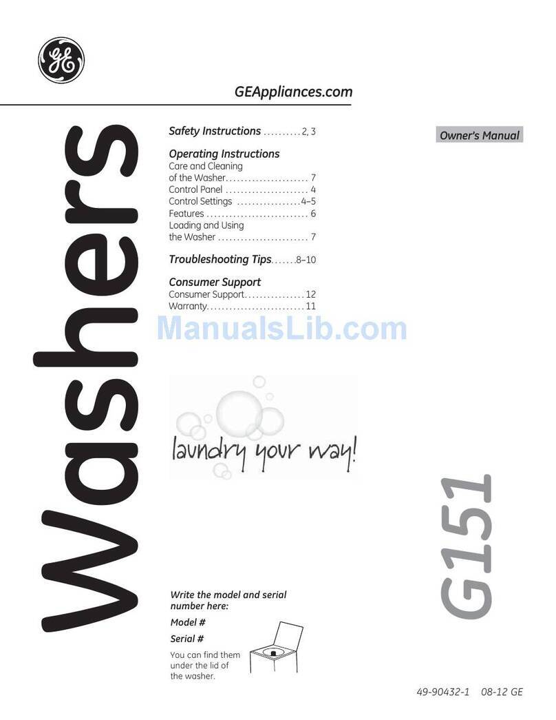GE GTWN5450DWW User manual