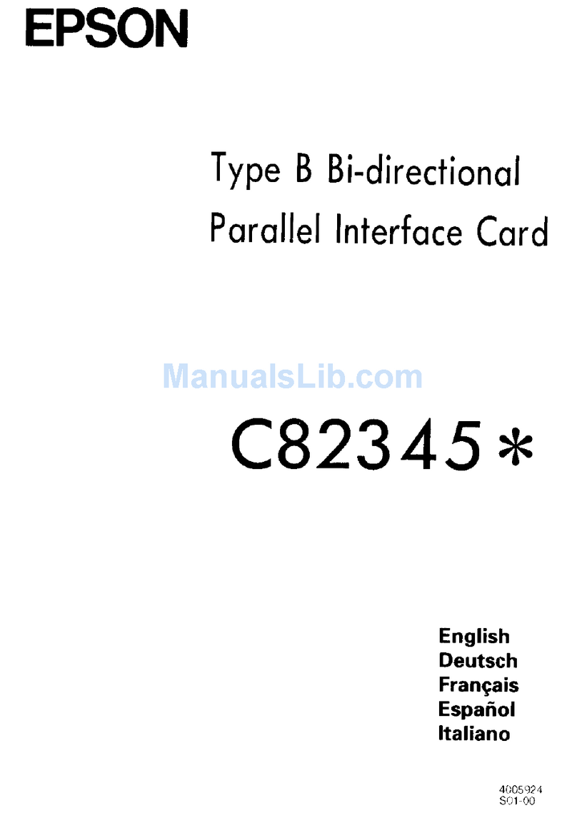 Epson C82345 (Type B Bi-d Parallel I/F) User manual