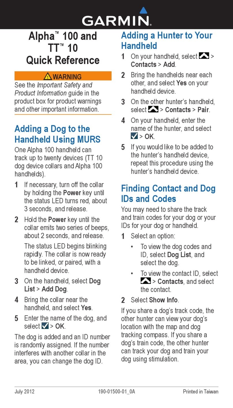Garmin Alpha 100 User manual