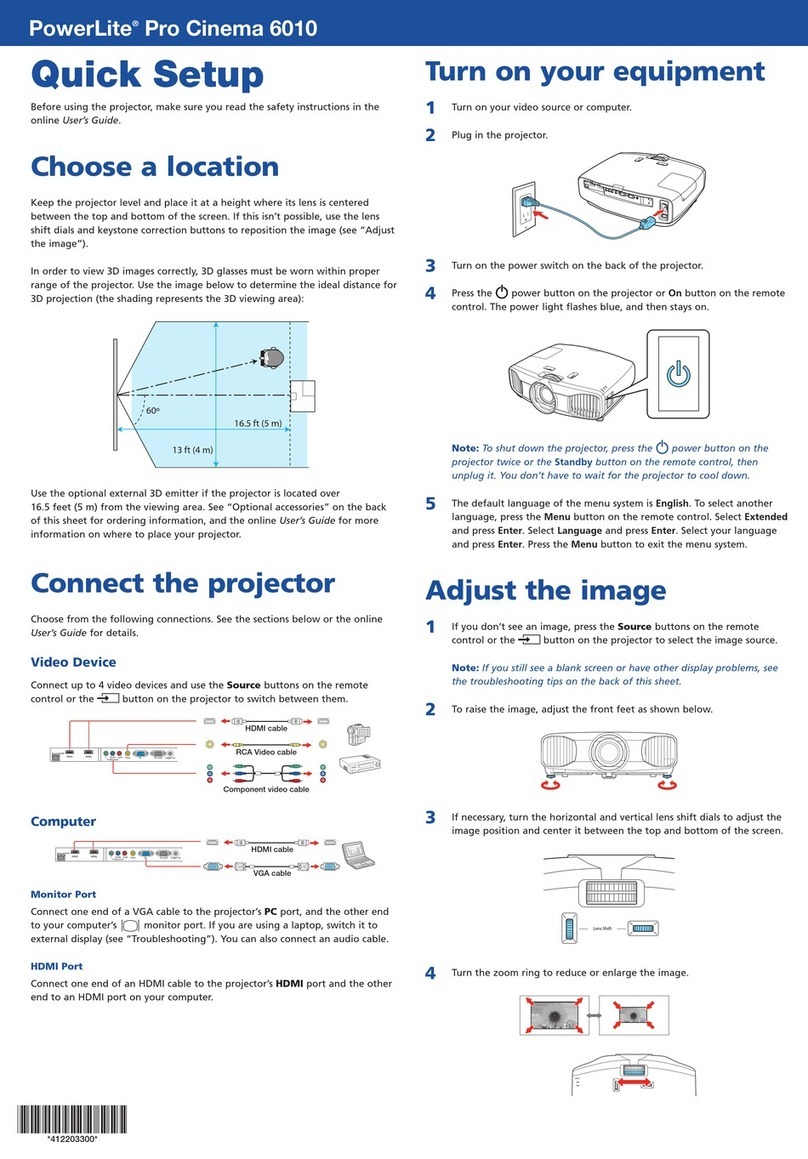 Epson PowerLite Pro Cinema 6010 User manual