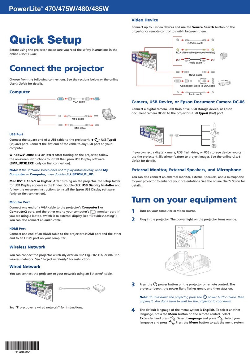Epson PowerLite 470 User manual