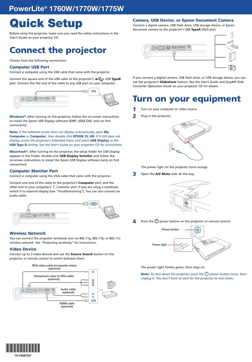 Epson PowerLite 1760W User manual Epson PowerLite 1760W User manual