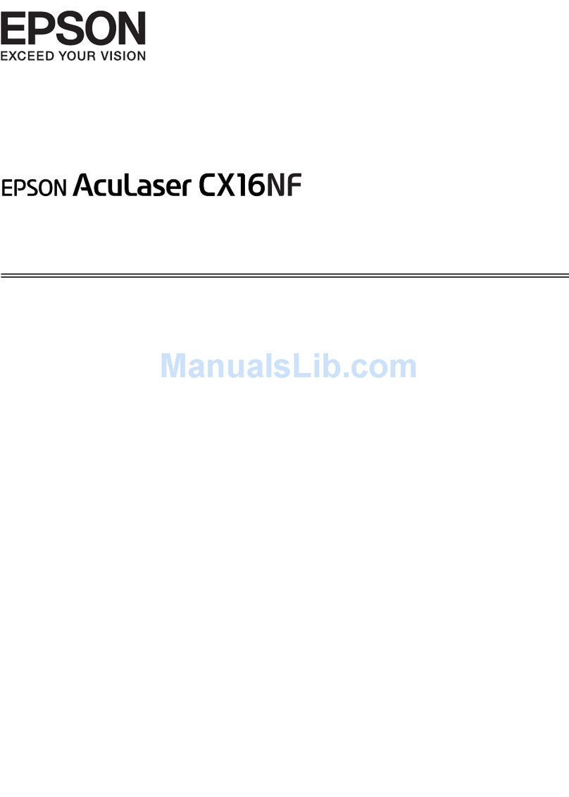 Epson AcuLaser CX16 User manual Epson AcuLaser CX16 User manual