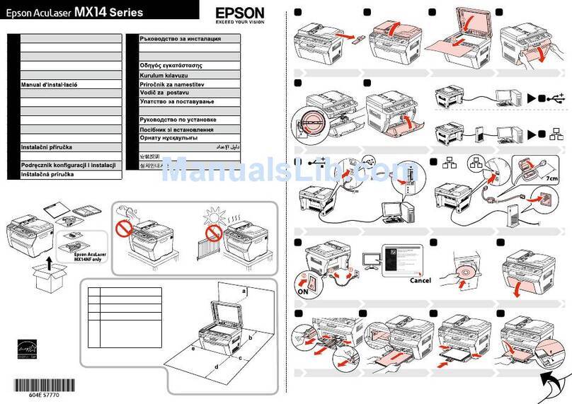 Epson AcuLaser MX14 User manual
