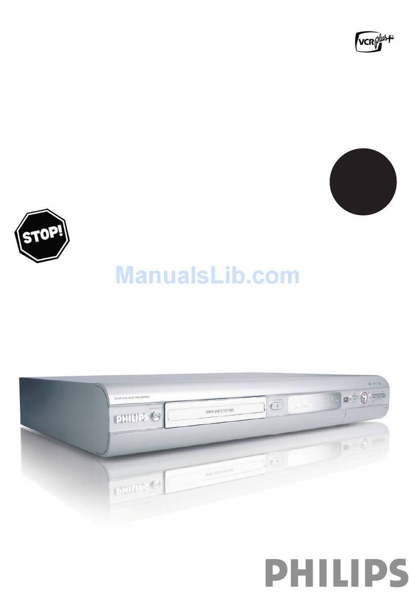 Philips DVDR615/17B user manual