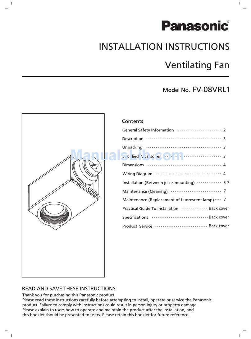 Panasonic FV-08VRL1 User manual