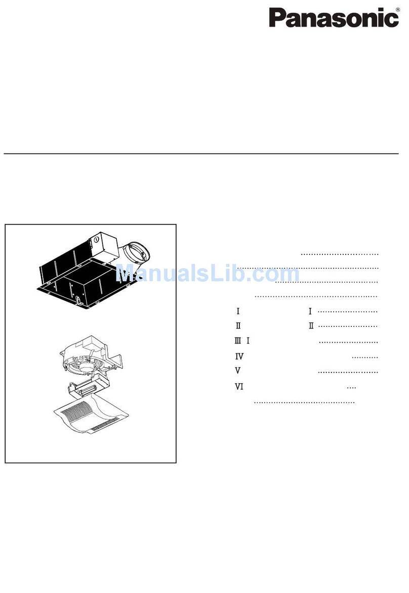 Panasonic Whisper Value-Lite FV-10VSL2 Supplementary installation instructions