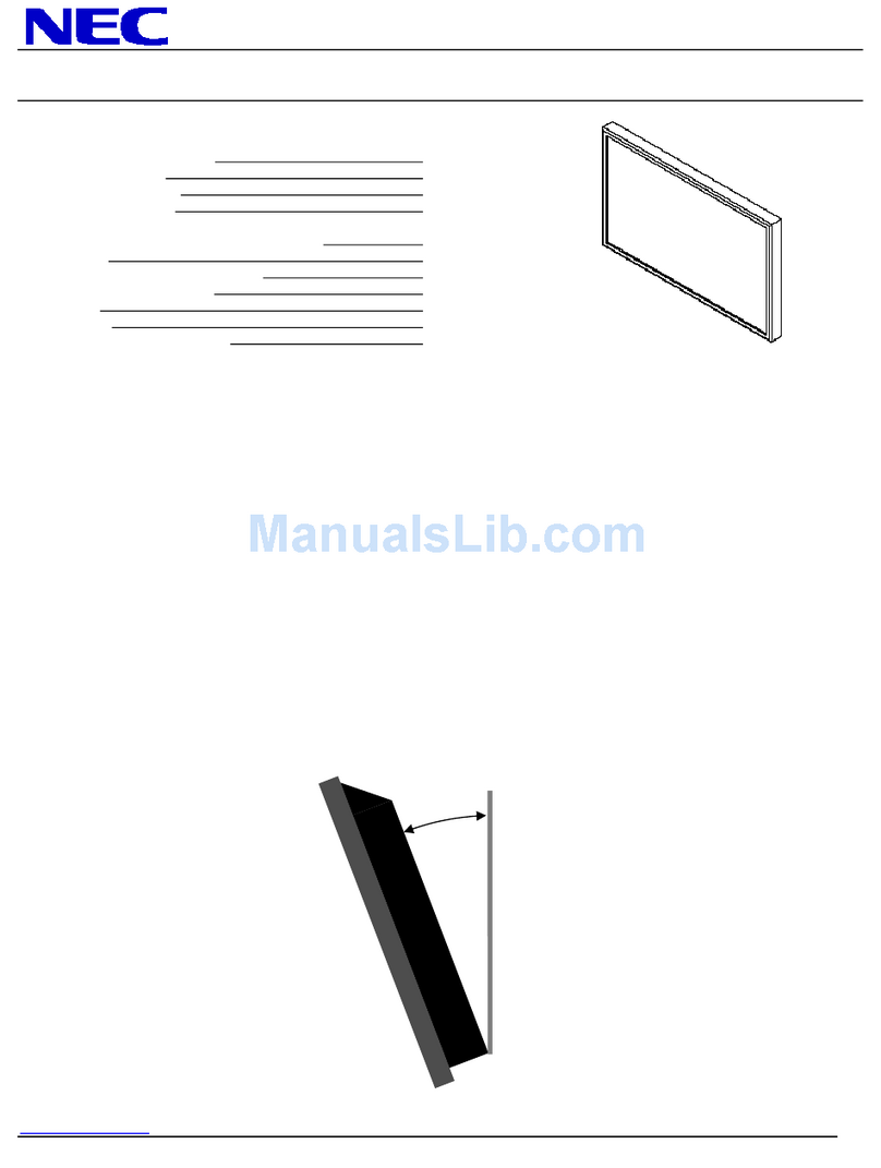 NEC MultiSync V651-TM User manual