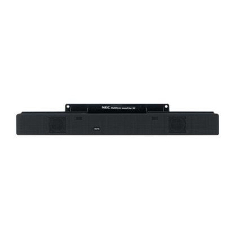 NEC MultiSync Soundbar 90 manual