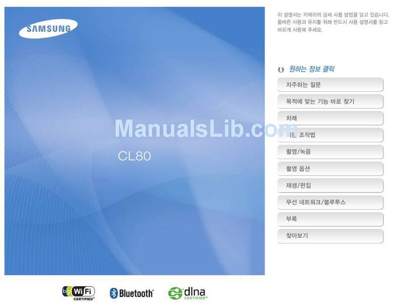 Samsung CL80 User manual Samsung CL80 User manual