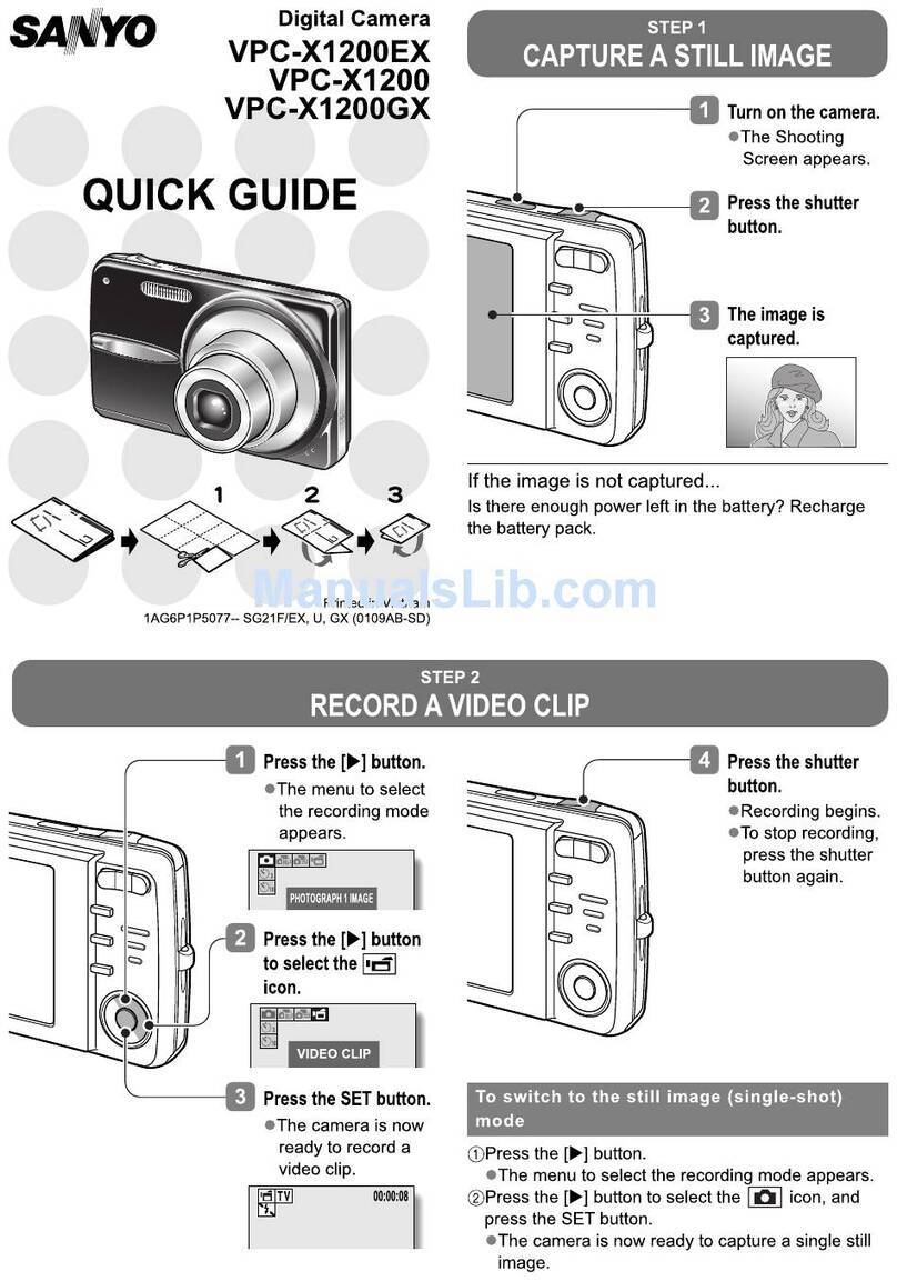 Sanyo VPC-X1200BK quick guide