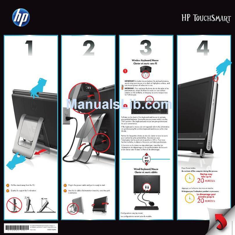 HP 300-1020 - TouchSmart - Desktop PC quick start