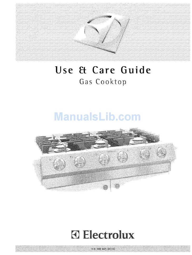 Electrolux E36GC75E - Icon Cooktops User manual