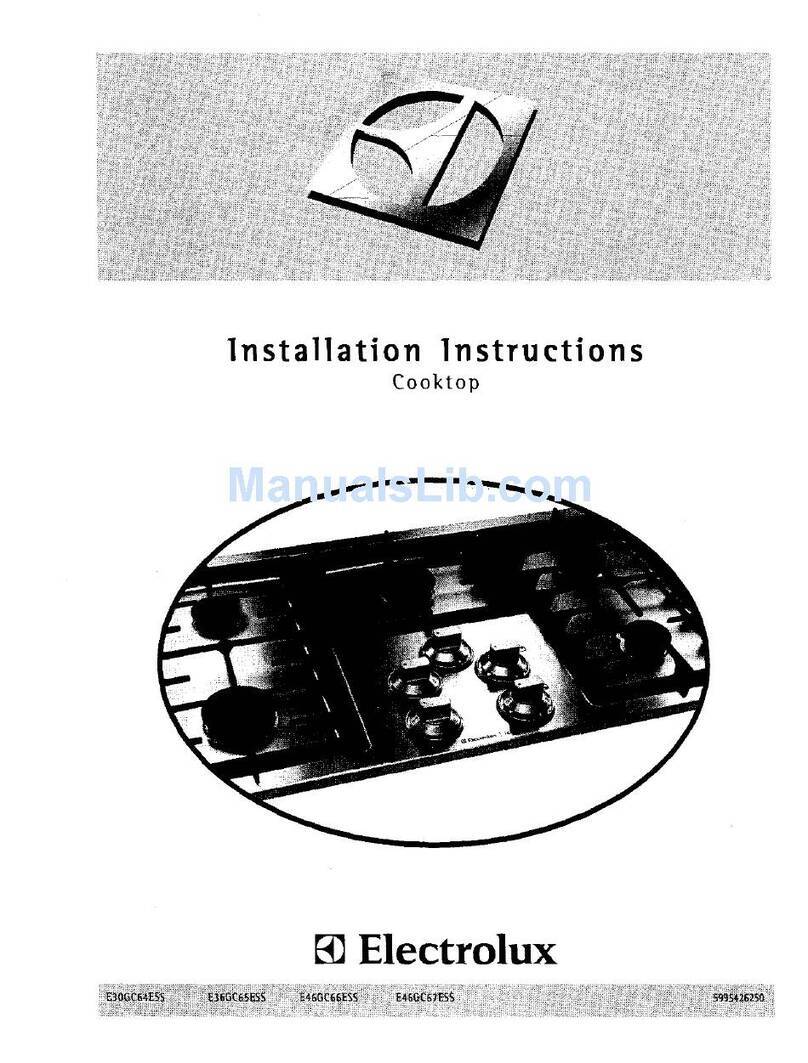 Electrolux E36GC65ESS - 30"""" Drop-in Gas Cooktop User manual