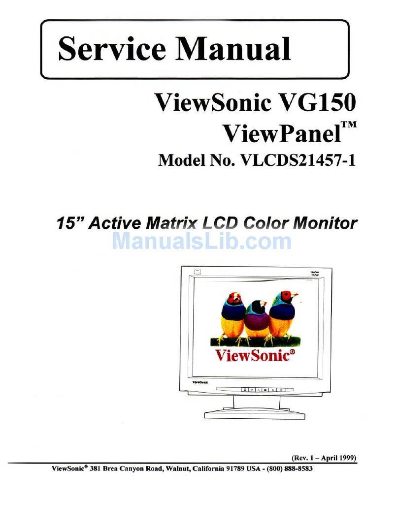 ViewSonic VG150 - 15" LCD Monitor User manual