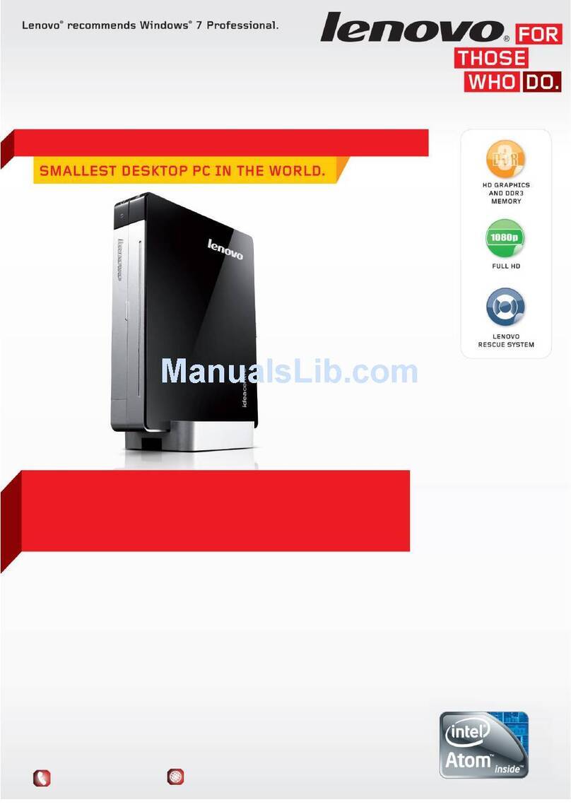 Lenovo IdeaCentre Q180 Guide User manual Lenovo IdeaCentre Q180 Guide User manual