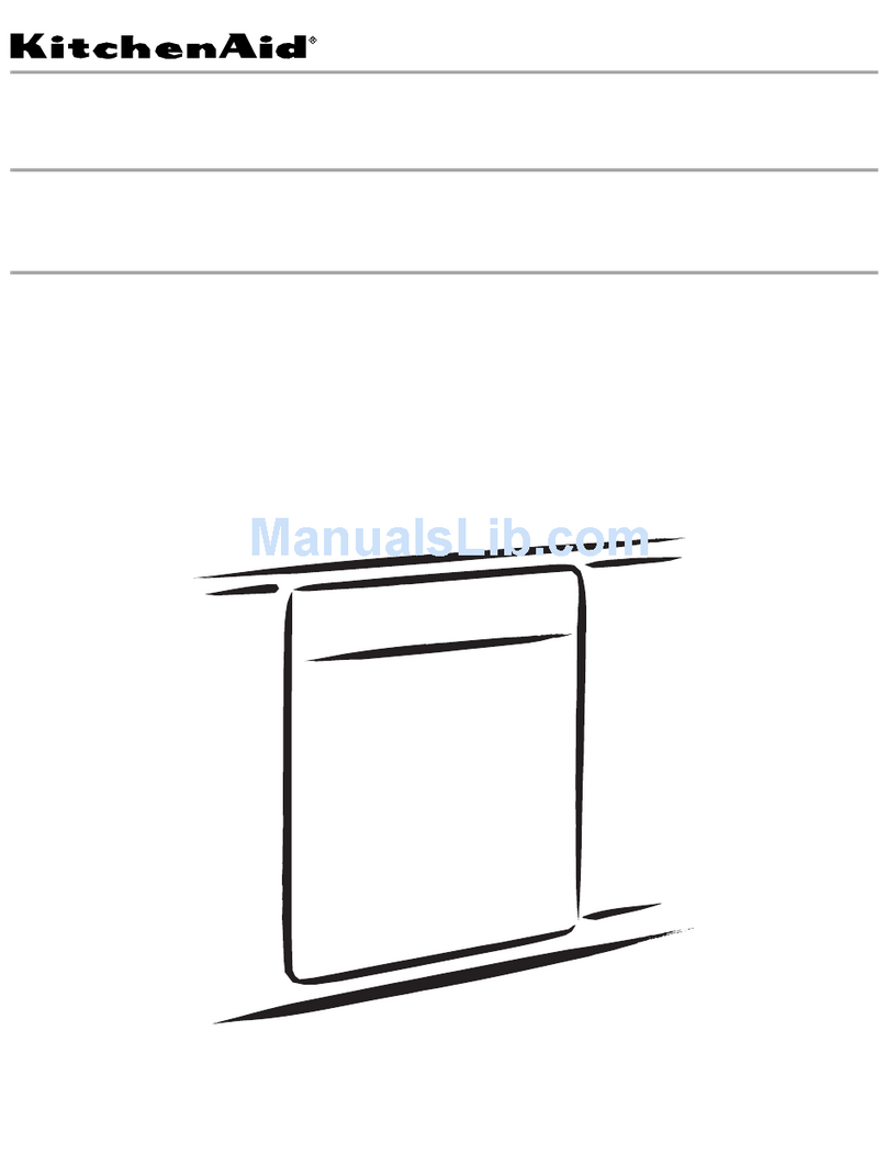 KitchenAid KUDC20CVBL - Kitchen-Aid Dishwasher User manual