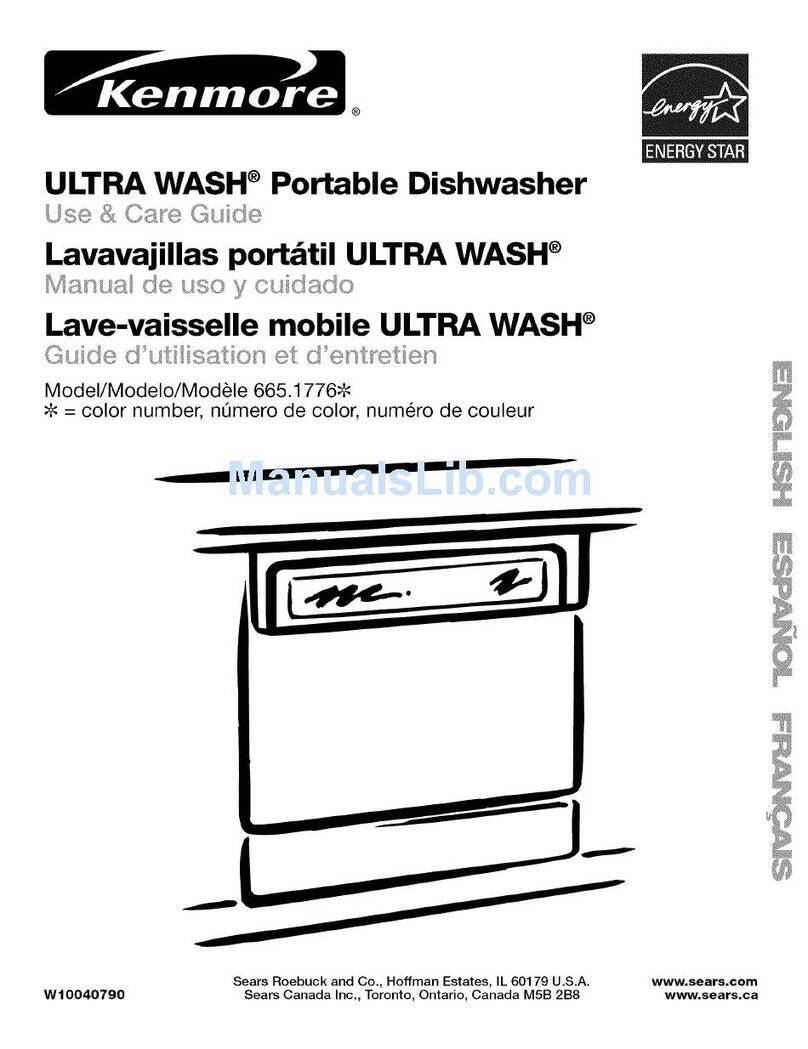 Kenmore 1776 - 24 in. Portable Dishwasher User manual
