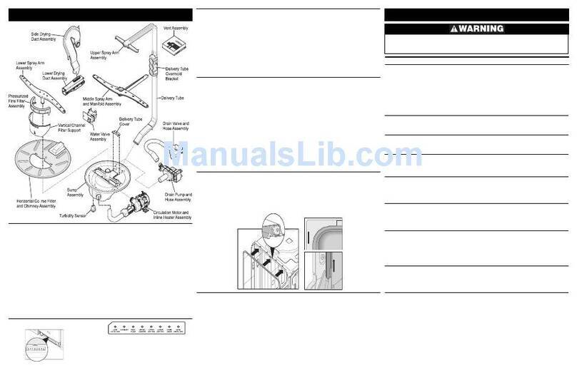 Electrolux EWDW6505GS - Dishwasher With 9 Wash Cycles Service data sheet