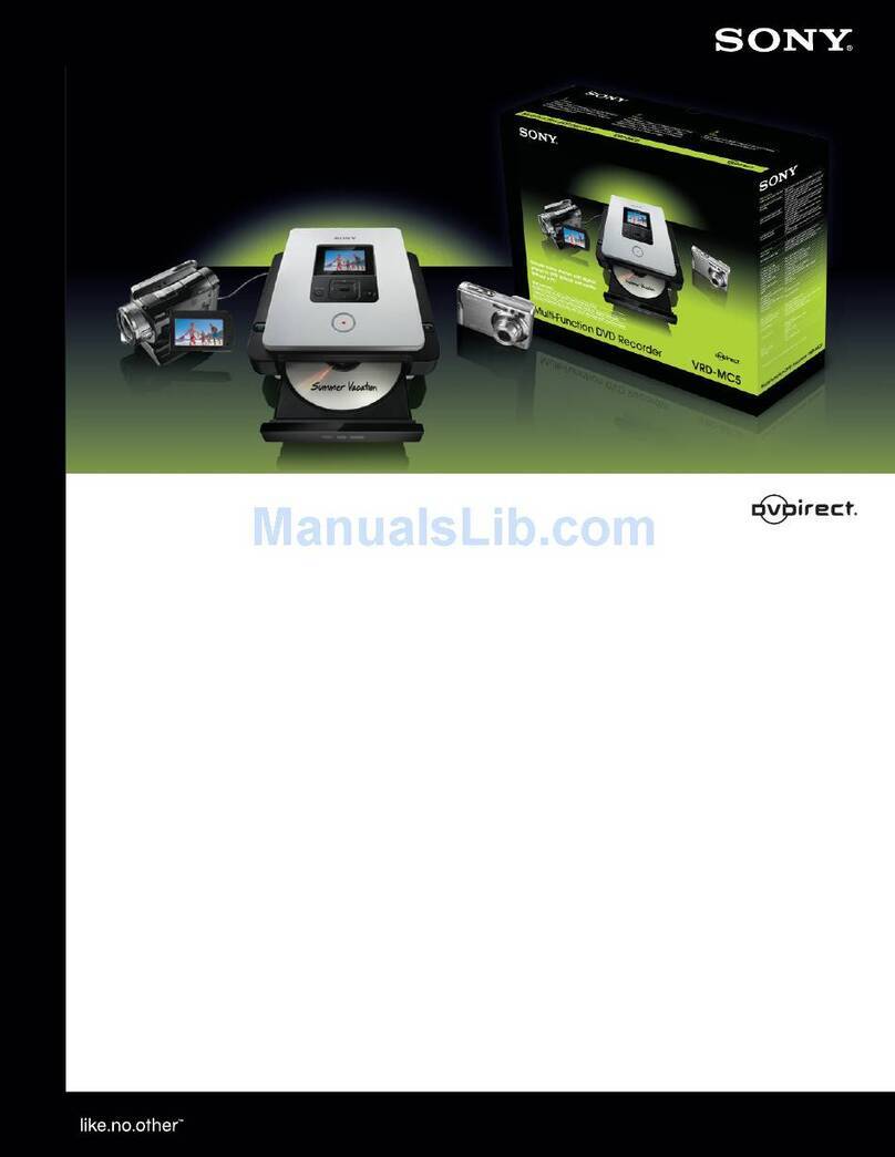 Sony VRD MC5 - DVDirect - DVD±RW Drive Installation instructions