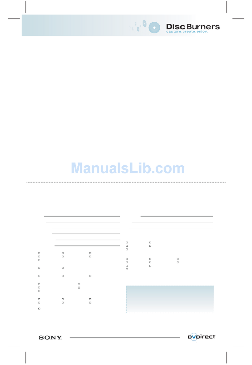 Sony VRD MC1 - DVDirect - DVD RW Drive Use and maintenance manual