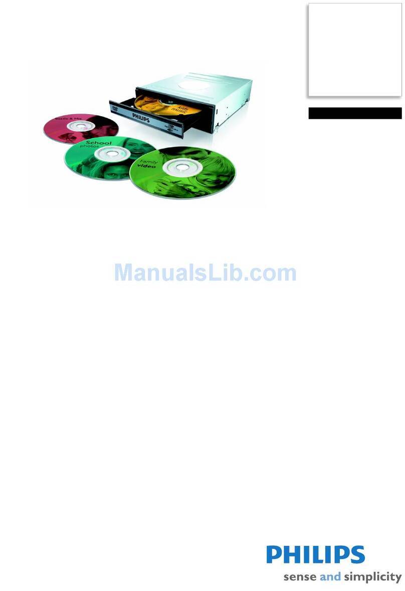 Philips SPD6004BD - Disk Drive - DVD?RW User manual