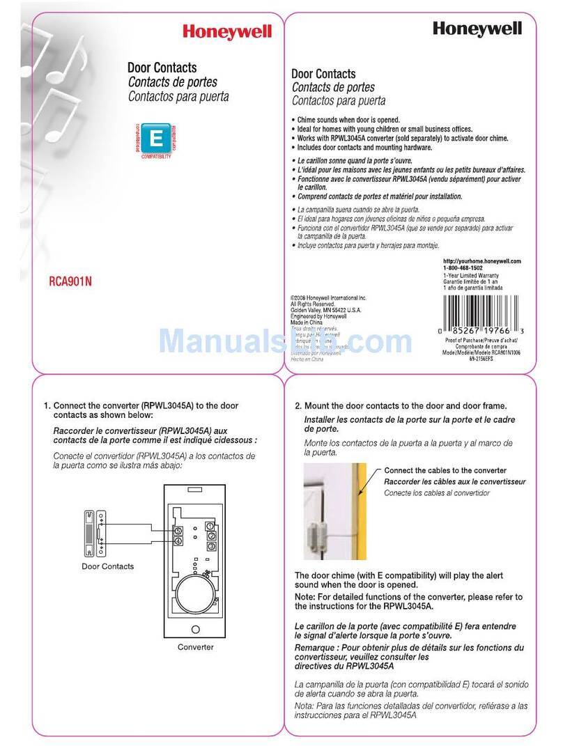 Honeywell RCA901N User manual