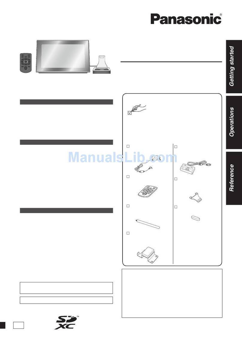 Panasonic MW20 - DIGITAL PHOTO FRAME operating instructions Panasonic MW20 - DIGITAL PHOTO FRAME operating instructions