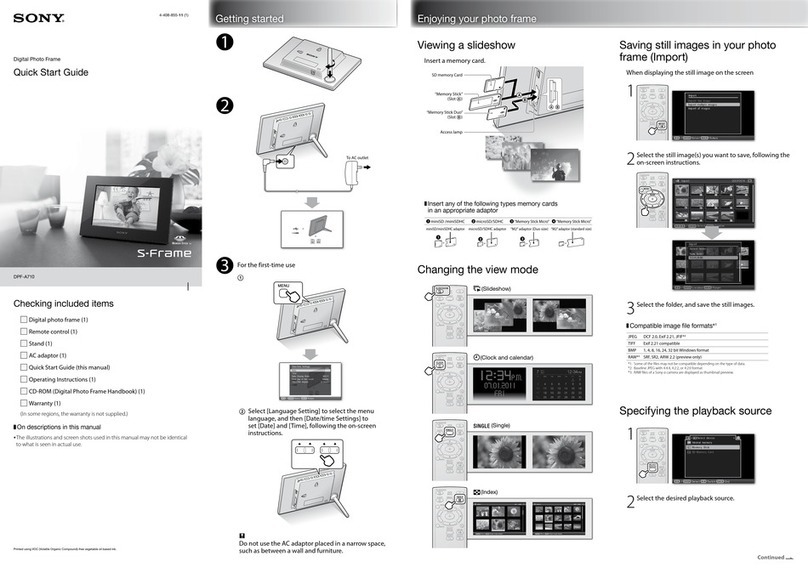 Sony S-Frame DPF-A710 User manual