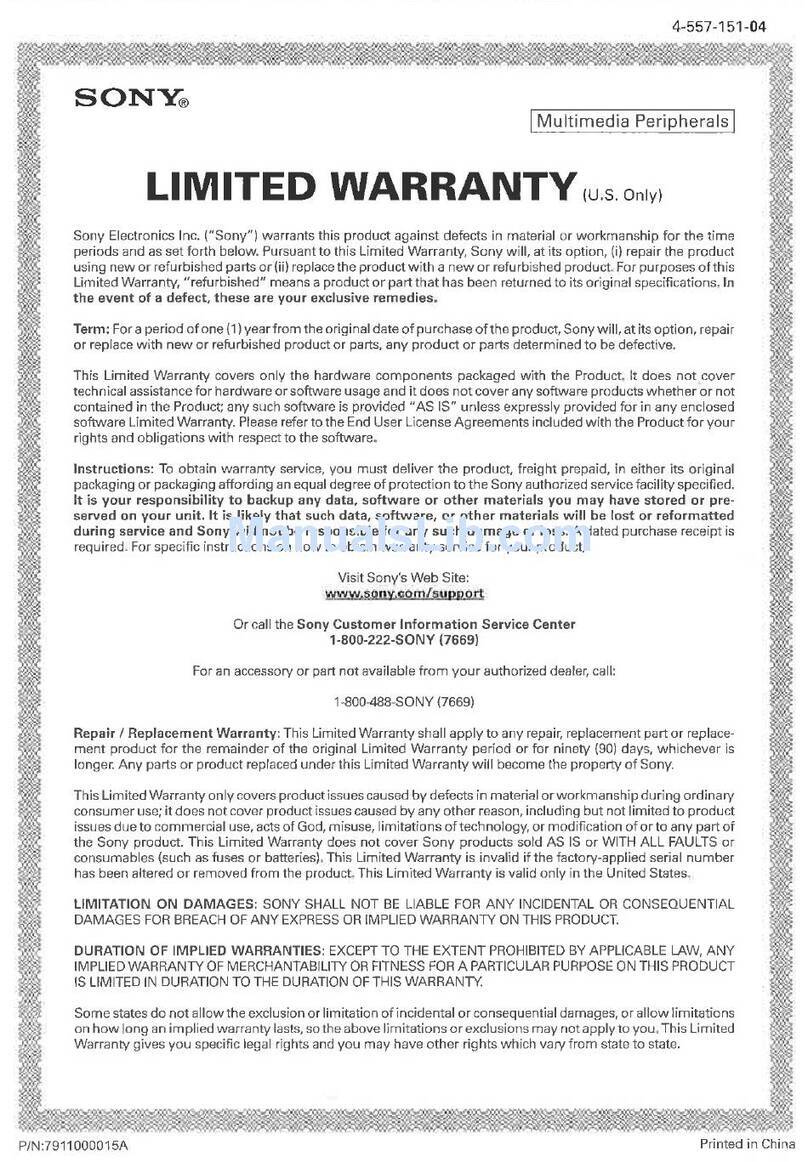Sony S-Frame DPF-A72N Use and maintenance manual