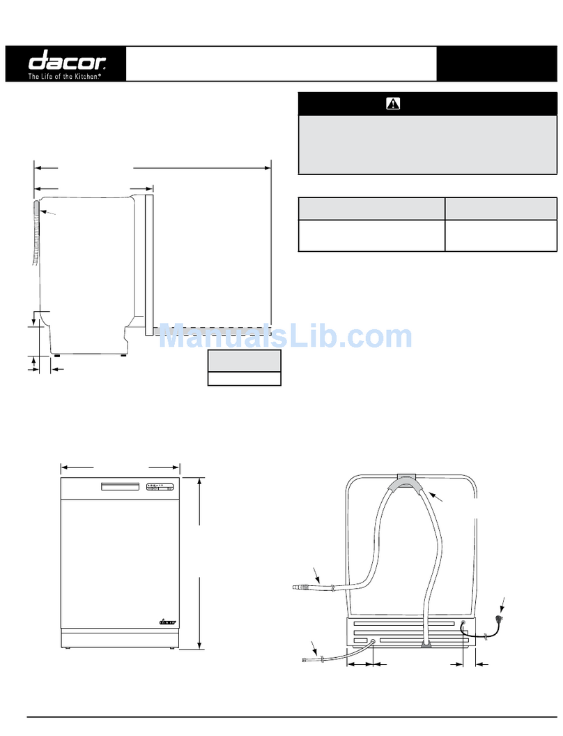 Dacor DDW24S Technical manual