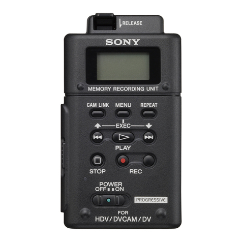 Sony HVRMRC1K - Mem Recording Unit operating instructions Sony HVRMRC1K - Mem Recording Unit operating instructions