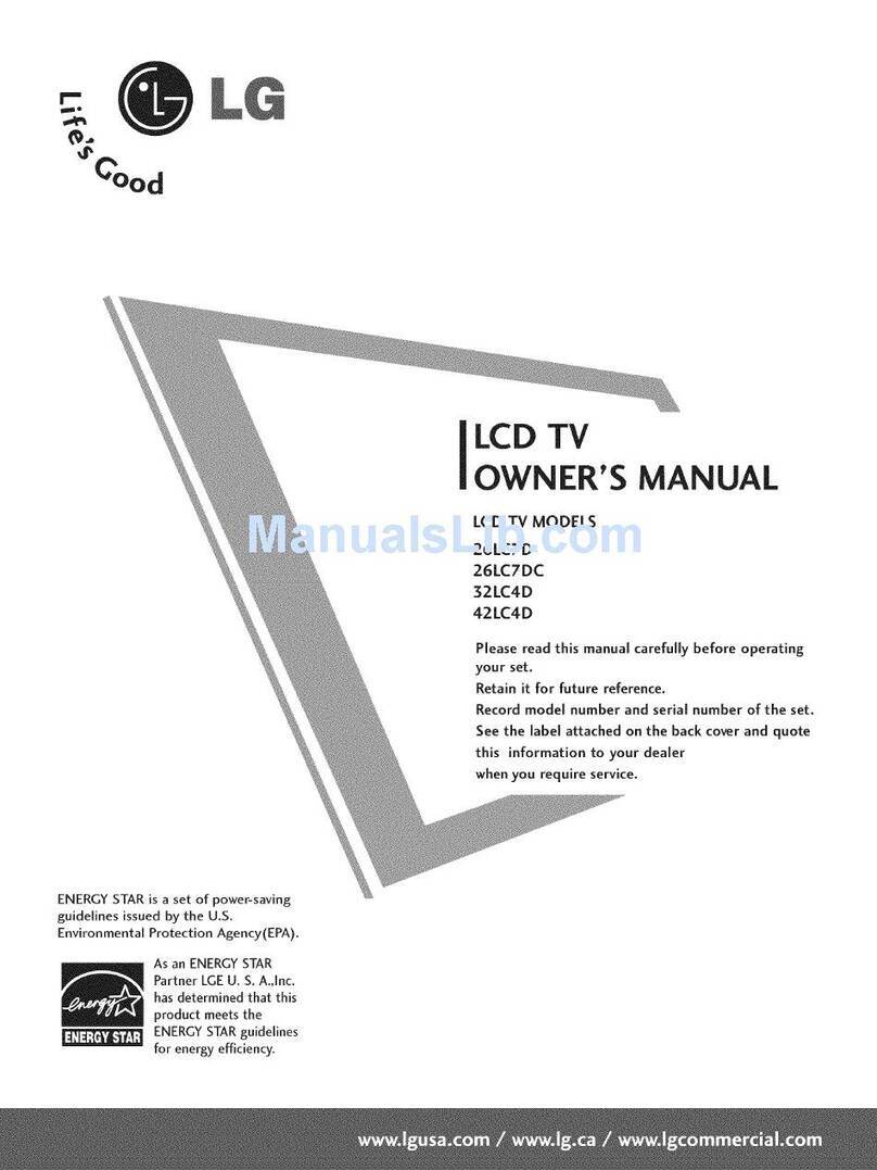 LG 26LC7DC -  - 26" LCD TV User manual