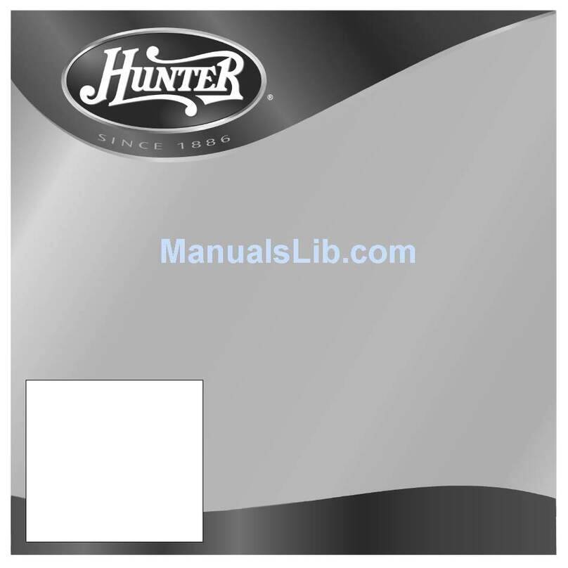 Hunter 21620 User manual