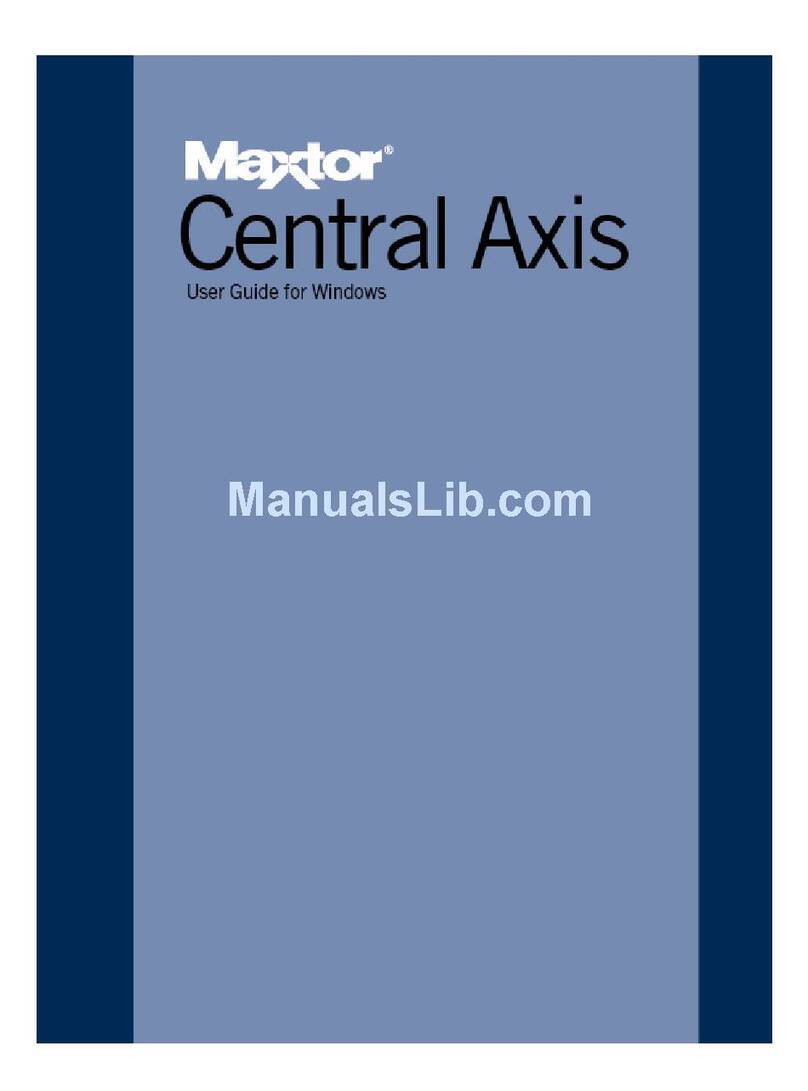 Maxtor Maxtor Central Axis User manual