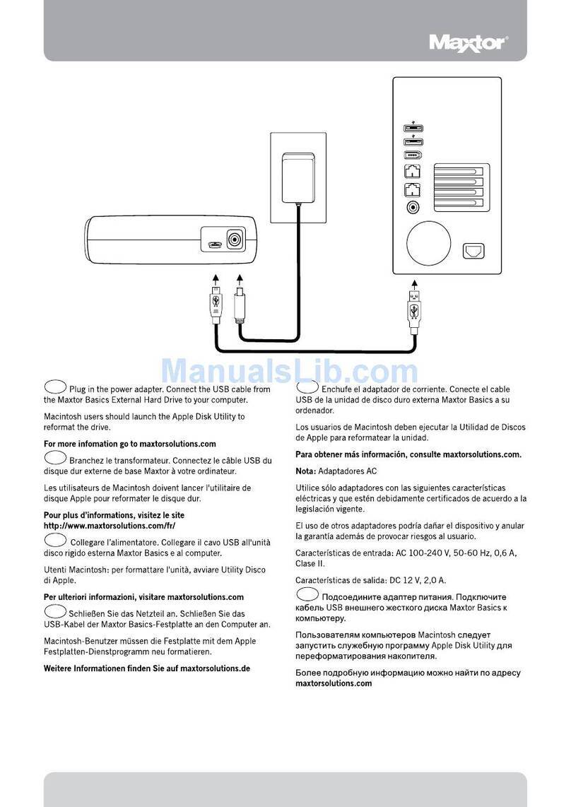 Maxtor Maxtor Basics Desktop User manual
