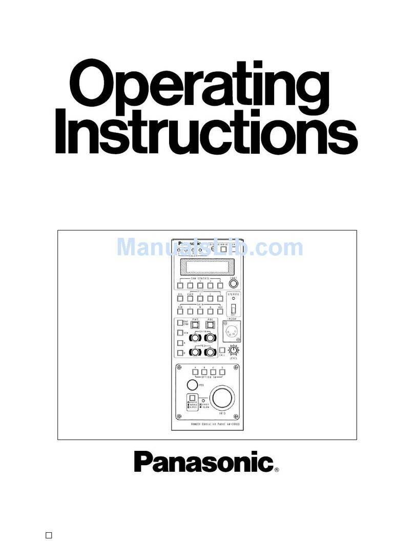 Panasonic AWCB400N - REMOTE OPERATION PANEL User manual