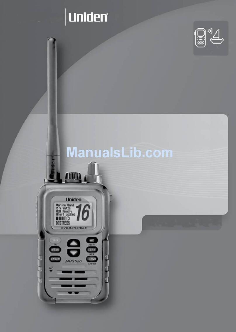 Uniden MHS550 owner's manual