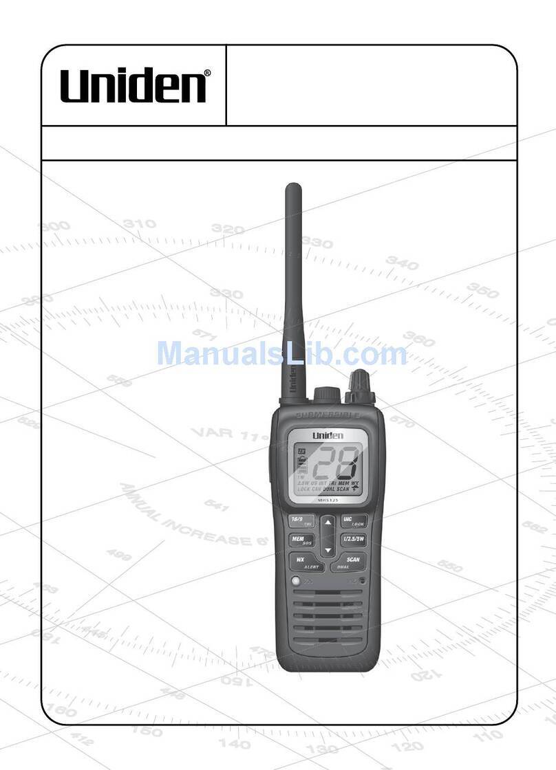 Uniden MHS125 User manual
