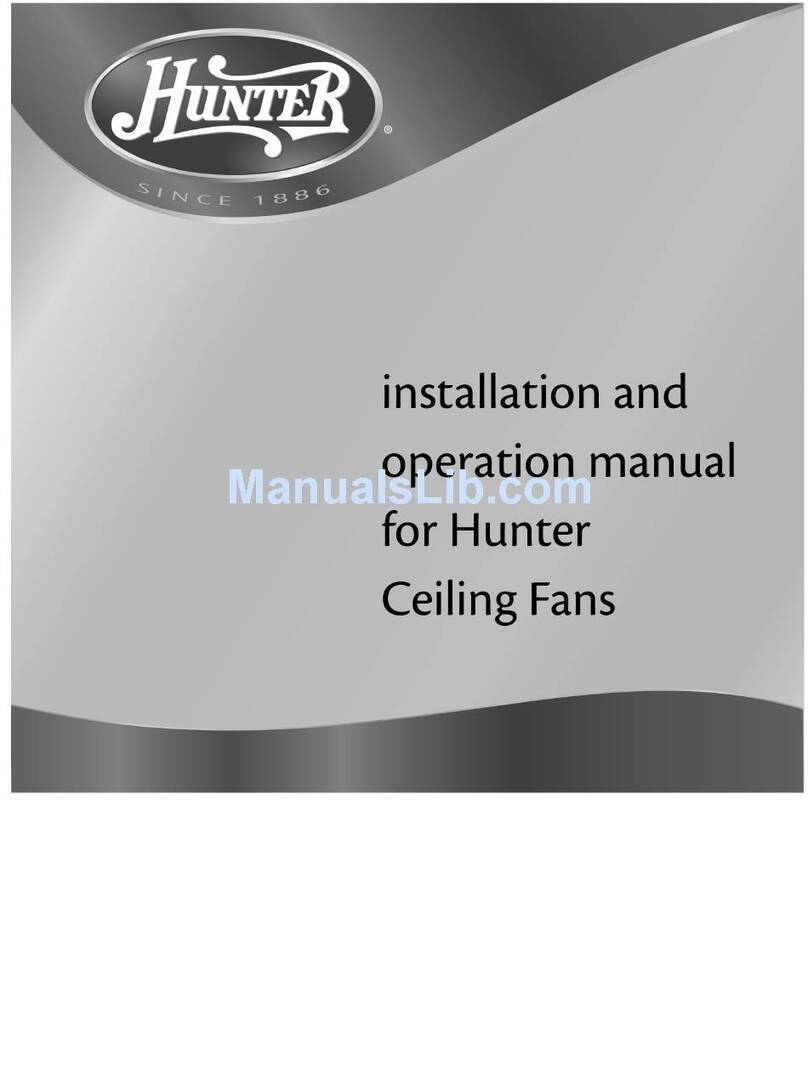 Hunter 21403 User manual Hunter 21403 User manual