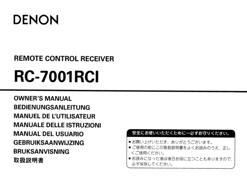 Denon RC-7001RCI - Remote Control RF/IR Base... owner's manual