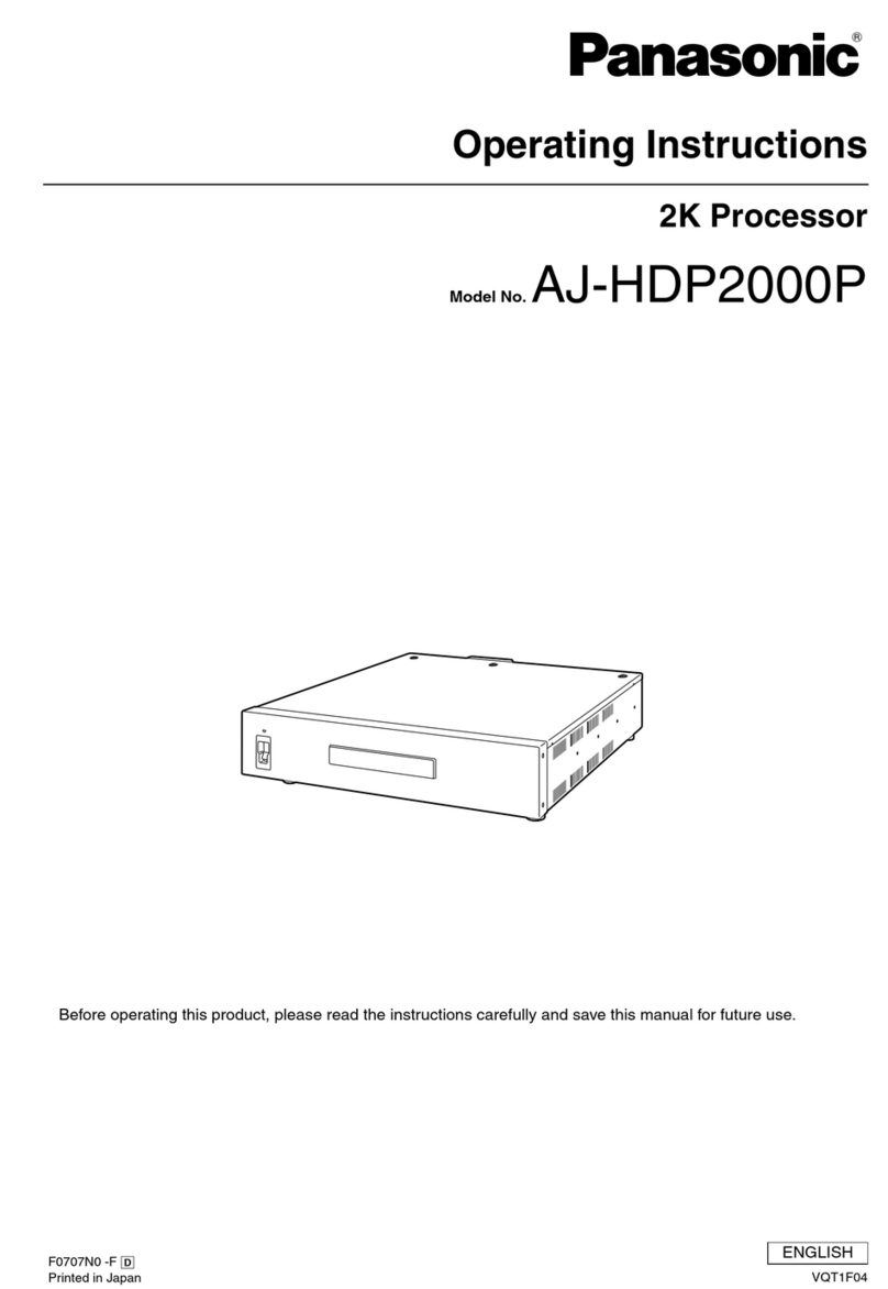 Panasonic AJHDP2000 - 2K PROCESSOR User manual