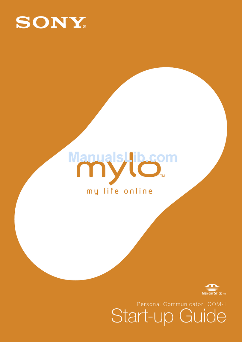 Sony COM-1/W - Mylo™ Personal Communicator User guide