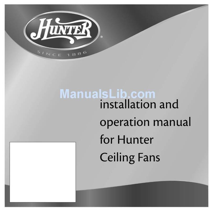 Hunter 21327 User manual Hunter 21327 User manual