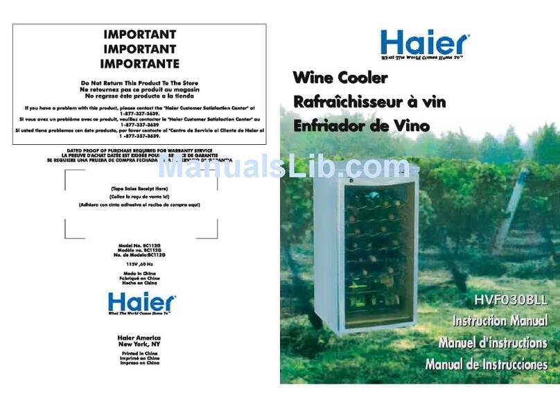 Haier HVF030BLL instruction manual