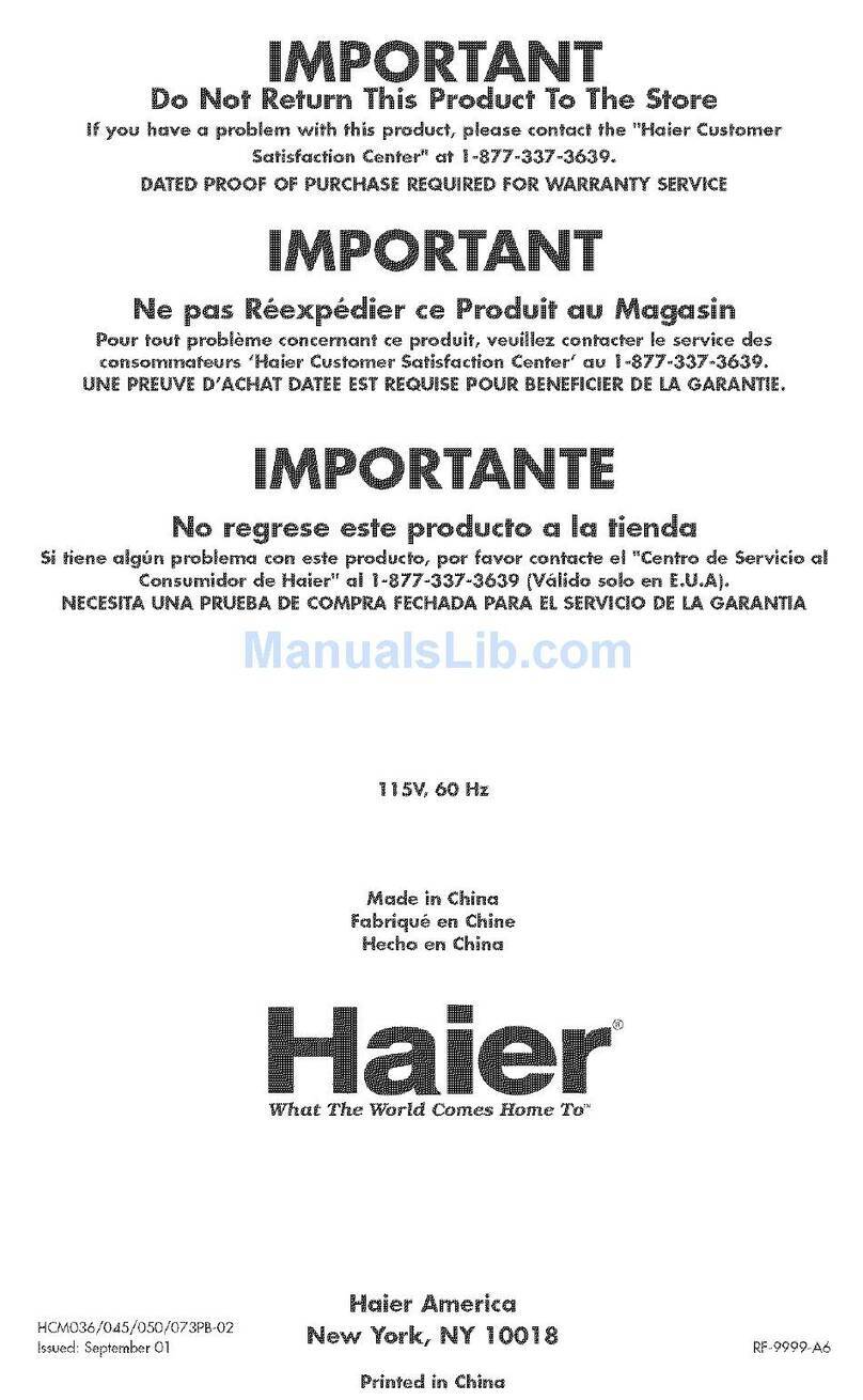 Haier HCM036PB user manual