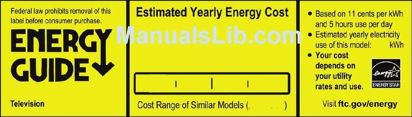 Toshiba 32SL410U Energy guide