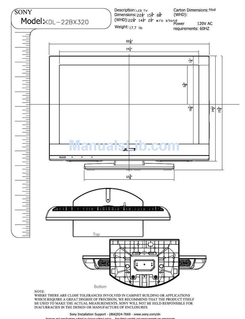 Sony BRAVIA KDL-22BX320 User guide