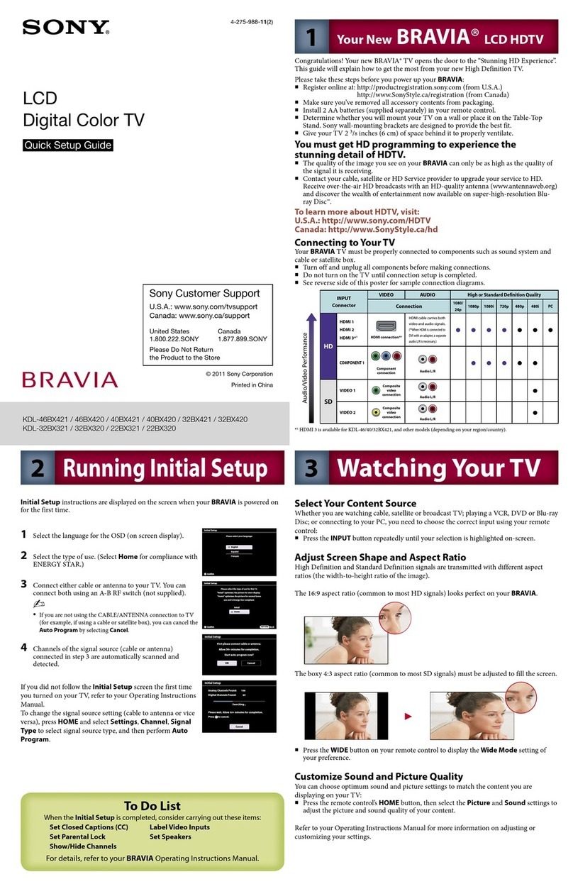 Sony BRAVIA KDL-22BX320 User manual